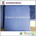 Invisible leather design on surface hard pvc plastic mat